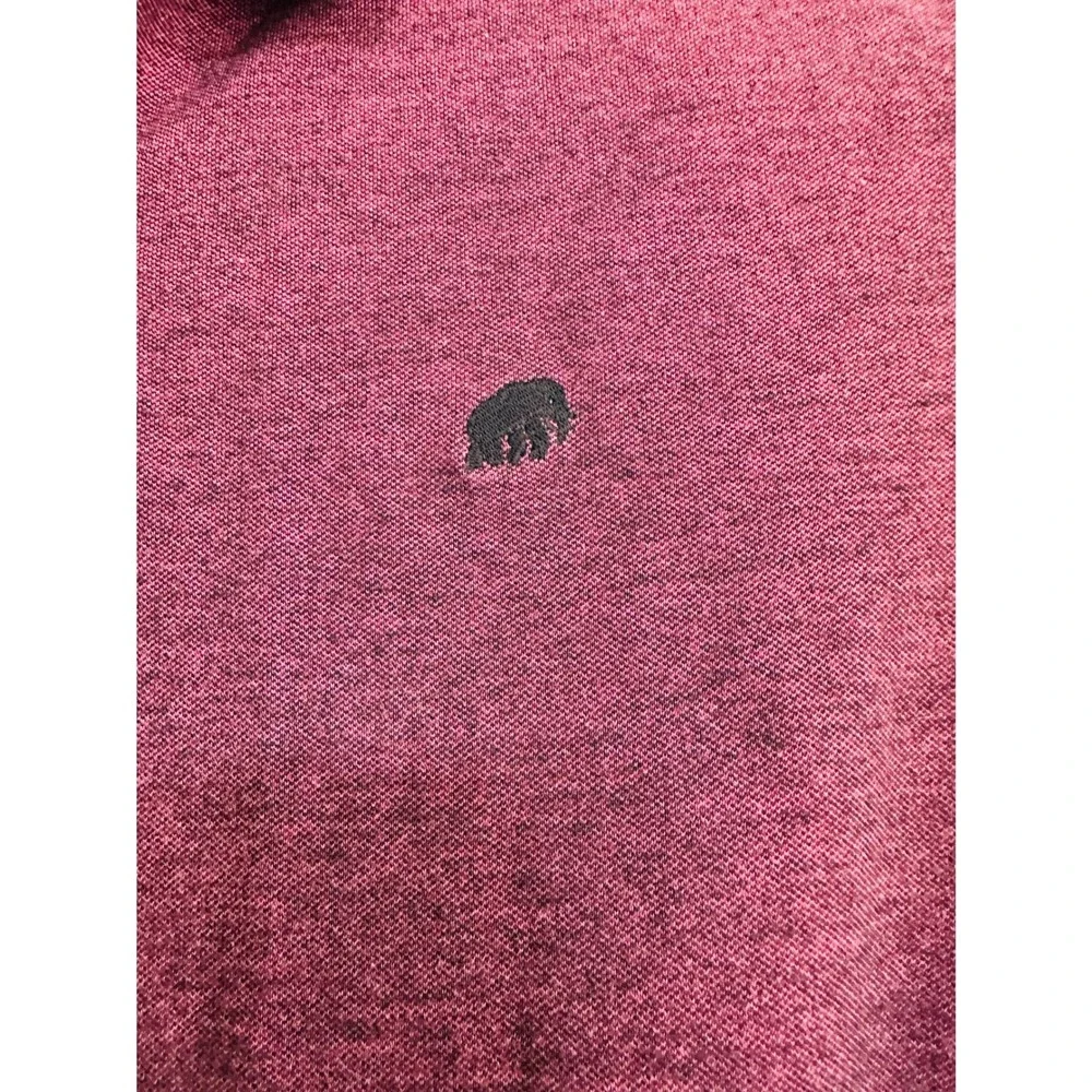 Banana Republic Polo Shirt Men Maroon Heathered Elephant Logo Casual Workwear XL